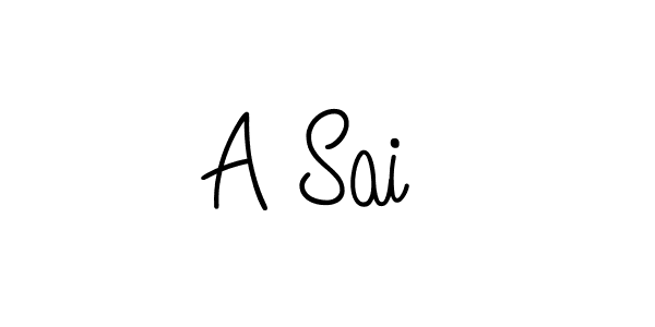 A Sai  stylish signature style. Best Handwritten Sign (Angelique-Rose-font-FFP) for my name. Handwritten Signature Collection Ideas for my name A Sai . A Sai  signature style 5 images and pictures png