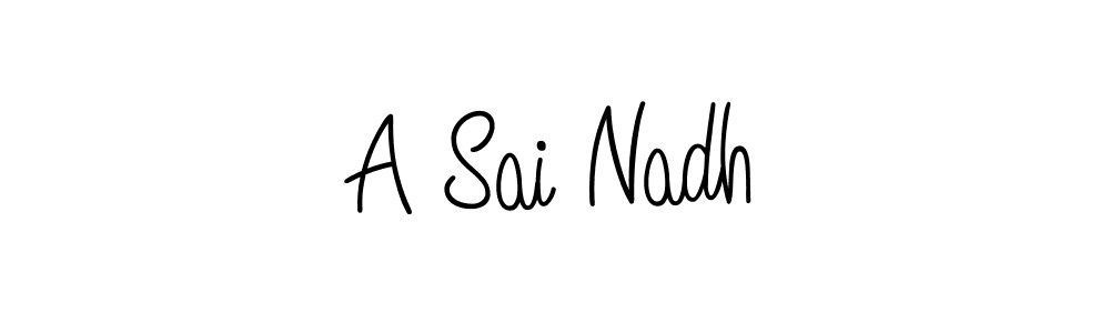 Design your own signature with our free online signature maker. With this signature software, you can create a handwritten (Angelique-Rose-font-FFP) signature for name A Sai Nadh. A Sai Nadh signature style 5 images and pictures png