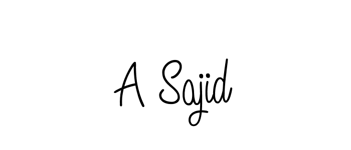 Use a signature maker to create a handwritten signature online. With this signature software, you can design (Angelique-Rose-font-FFP) your own signature for name A Sajid. A Sajid signature style 5 images and pictures png