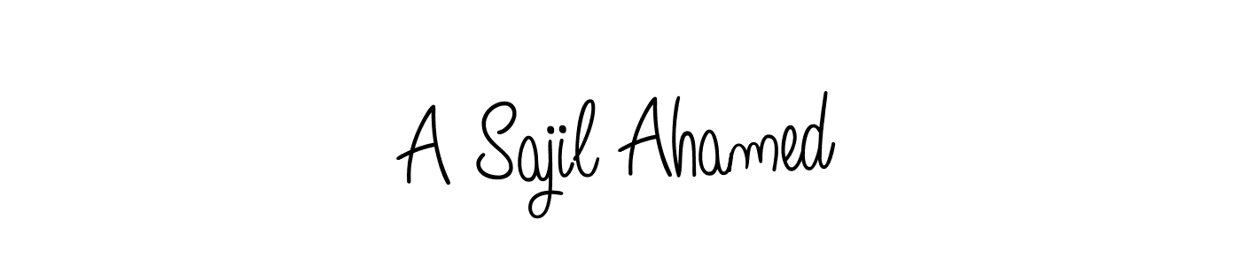 This is the best signature style for the A Sajil Ahamed name. Also you like these signature font (Angelique-Rose-font-FFP). Mix name signature. A Sajil Ahamed signature style 5 images and pictures png