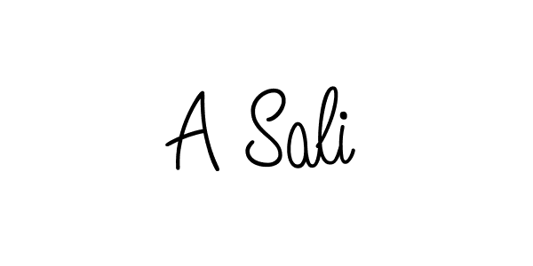 Use a signature maker to create a handwritten signature online. With this signature software, you can design (Angelique-Rose-font-FFP) your own signature for name A Sali. A Sali signature style 5 images and pictures png