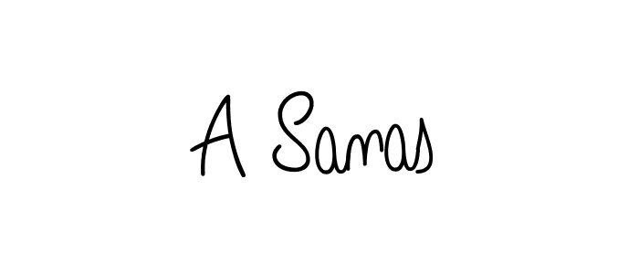 Use a signature maker to create a handwritten signature online. With this signature software, you can design (Angelique-Rose-font-FFP) your own signature for name A Sanas. A Sanas signature style 5 images and pictures png