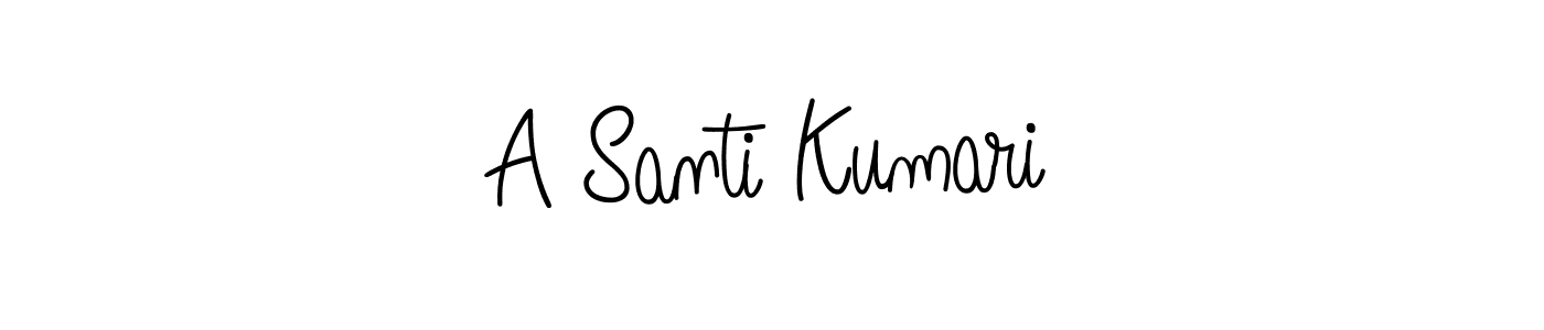 You should practise on your own different ways (Angelique-Rose-font-FFP) to write your name (A Santi Kumari) in signature. don't let someone else do it for you. A Santi Kumari signature style 5 images and pictures png