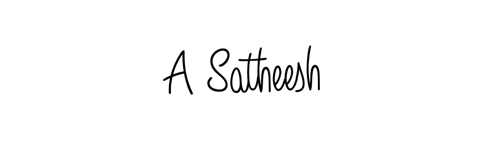 Make a beautiful signature design for name A Satheesh. With this signature (Angelique-Rose-font-FFP) style, you can create a handwritten signature for free. A Satheesh signature style 5 images and pictures png
