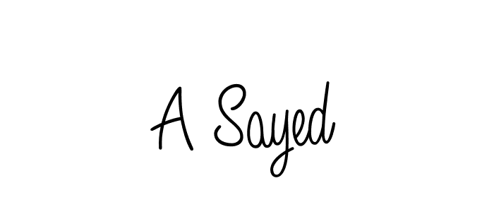The best way (Angelique-Rose-font-FFP) to make a short signature is to pick only two or three words in your name. The name A Sayed include a total of six letters. For converting this name. A Sayed signature style 5 images and pictures png