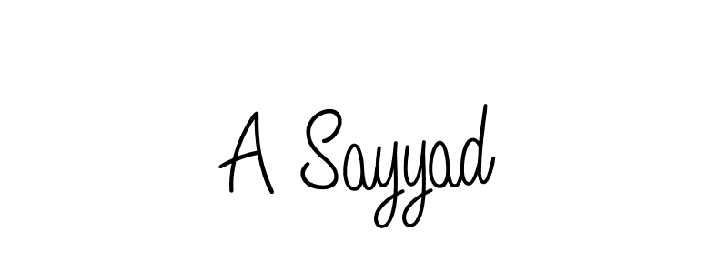 How to make A Sayyad signature? Angelique-Rose-font-FFP is a professional autograph style. Create handwritten signature for A Sayyad name. A Sayyad signature style 5 images and pictures png