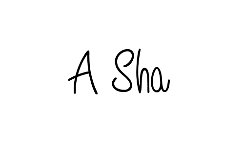Design your own signature with our free online signature maker. With this signature software, you can create a handwritten (Angelique-Rose-font-FFP) signature for name A Sha. A Sha signature style 5 images and pictures png
