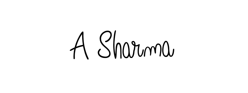 The best way (Angelique-Rose-font-FFP) to make a short signature is to pick only two or three words in your name. The name A Sharma include a total of six letters. For converting this name. A Sharma signature style 5 images and pictures png