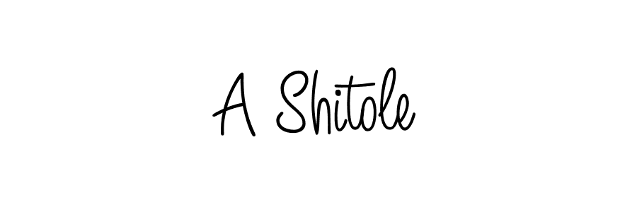 How to make A Shitole name signature. Use Angelique-Rose-font-FFP style for creating short signs online. This is the latest handwritten sign. A Shitole signature style 5 images and pictures png