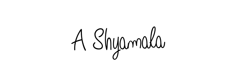 The best way (Angelique-Rose-font-FFP) to make a short signature is to pick only two or three words in your name. The name A Shyamala include a total of six letters. For converting this name. A Shyamala signature style 5 images and pictures png