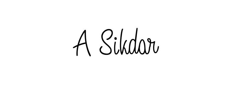 Make a beautiful signature design for name A Sikdar. With this signature (Angelique-Rose-font-FFP) style, you can create a handwritten signature for free. A Sikdar signature style 5 images and pictures png