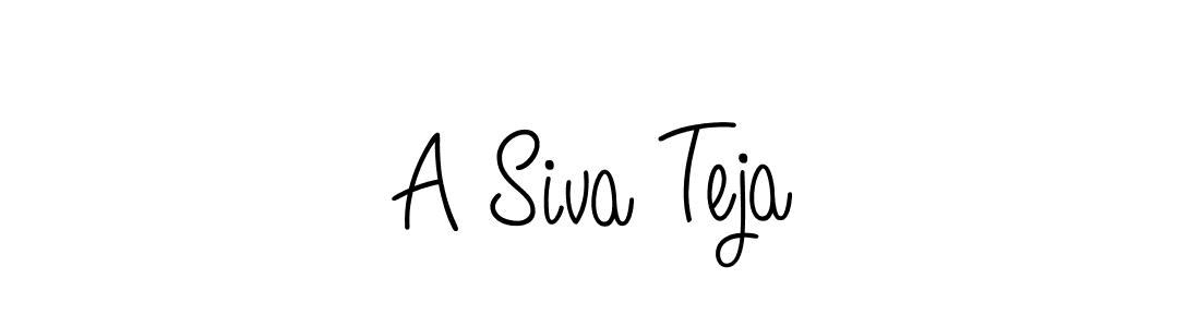 Use a signature maker to create a handwritten signature online. With this signature software, you can design (Angelique-Rose-font-FFP) your own signature for name A Siva Teja. A Siva Teja signature style 5 images and pictures png