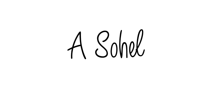 A Sohel stylish signature style. Best Handwritten Sign (Angelique-Rose-font-FFP) for my name. Handwritten Signature Collection Ideas for my name A Sohel. A Sohel signature style 5 images and pictures png
