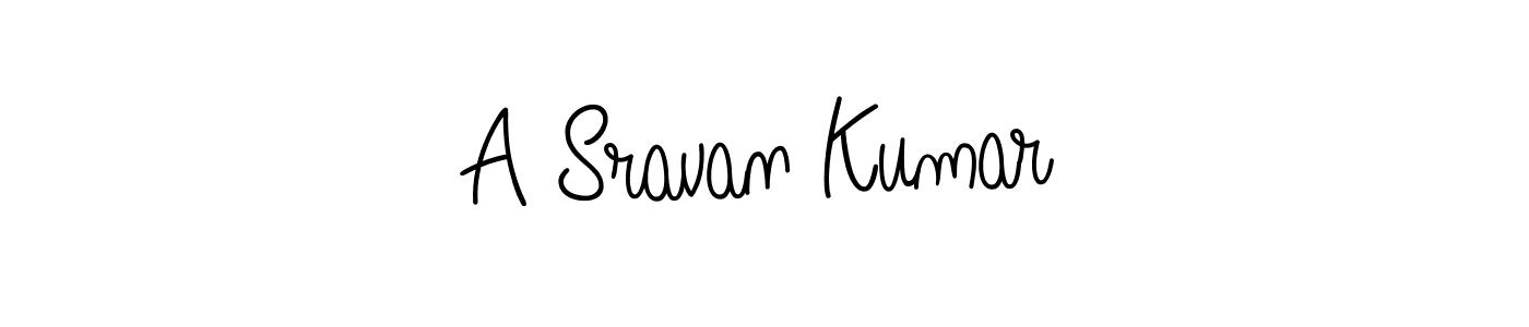 You should practise on your own different ways (Angelique-Rose-font-FFP) to write your name (A Sravan Kumar) in signature. don't let someone else do it for you. A Sravan Kumar signature style 5 images and pictures png