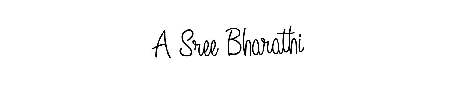 Design your own signature with our free online signature maker. With this signature software, you can create a handwritten (Angelique-Rose-font-FFP) signature for name A Sree Bharathi. A Sree Bharathi signature style 5 images and pictures png