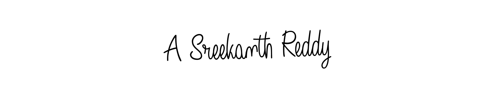 Design your own signature with our free online signature maker. With this signature software, you can create a handwritten (Angelique-Rose-font-FFP) signature for name A Sreekanth Reddy. A Sreekanth Reddy signature style 5 images and pictures png