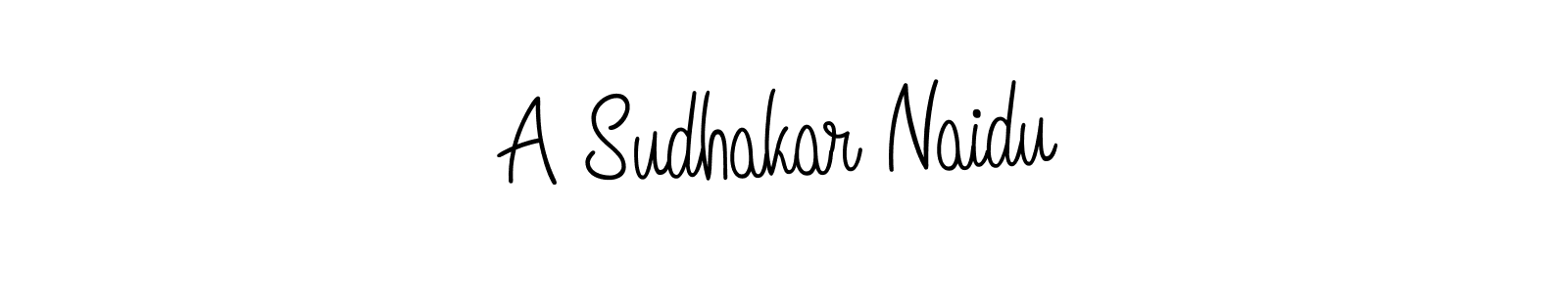 A Sudhakar Naidu stylish signature style. Best Handwritten Sign (Angelique-Rose-font-FFP) for my name. Handwritten Signature Collection Ideas for my name A Sudhakar Naidu. A Sudhakar Naidu signature style 5 images and pictures png