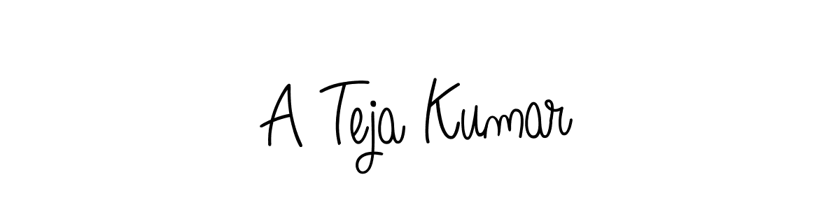 Use a signature maker to create a handwritten signature online. With this signature software, you can design (Angelique-Rose-font-FFP) your own signature for name A Teja Kumar. A Teja Kumar signature style 5 images and pictures png