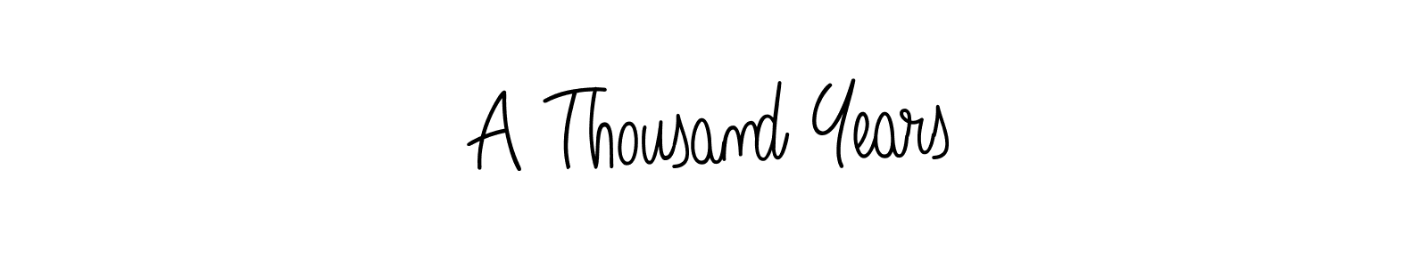 Similarly Angelique-Rose-font-FFP is the best handwritten signature design. Signature creator online .You can use it as an online autograph creator for name A Thousand Years. A Thousand Years signature style 5 images and pictures png
