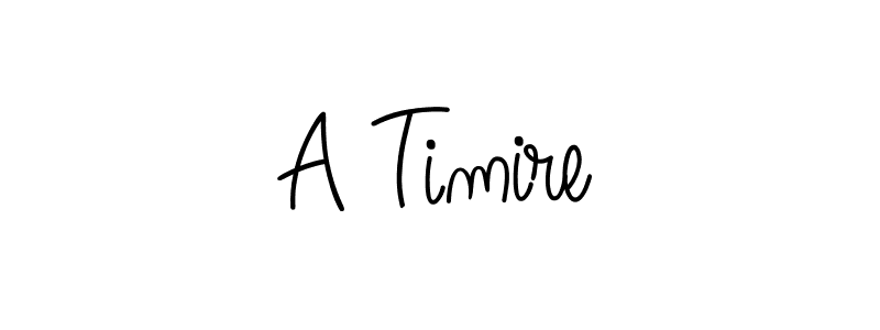 Make a beautiful signature design for name A Timire. With this signature (Angelique-Rose-font-FFP) style, you can create a handwritten signature for free. A Timire signature style 5 images and pictures png