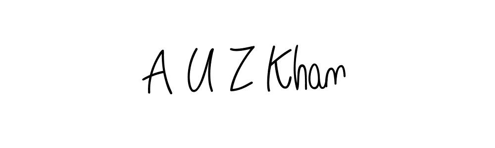 Create a beautiful signature design for name A U Z Khan. With this signature (Angelique-Rose-font-FFP) fonts, you can make a handwritten signature for free. A U Z Khan signature style 5 images and pictures png