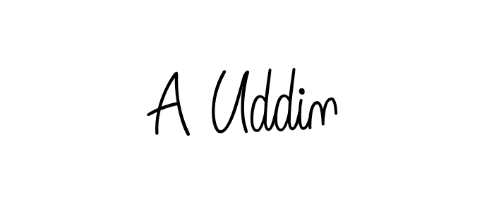 Design your own signature with our free online signature maker. With this signature software, you can create a handwritten (Angelique-Rose-font-FFP) signature for name A Uddin. A Uddin signature style 5 images and pictures png