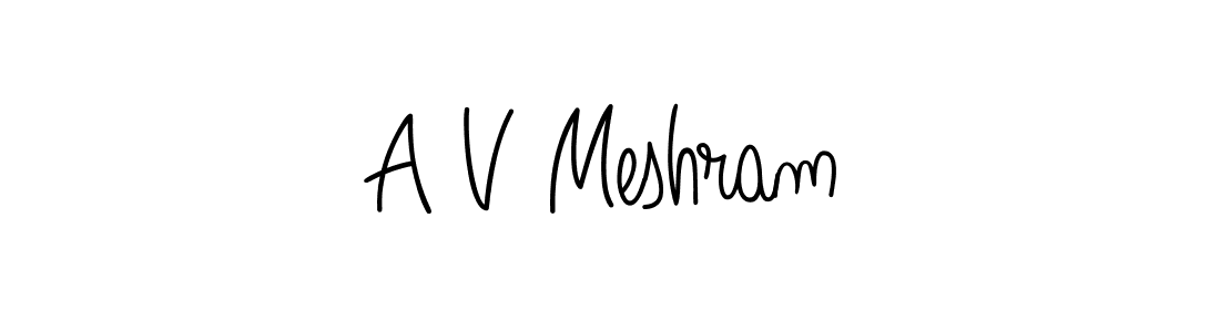 Best and Professional Signature Style for A V Meshram. Angelique-Rose-font-FFP Best Signature Style Collection. A V Meshram signature style 5 images and pictures png