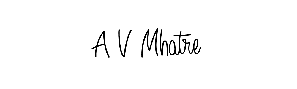 Check out images of Autograph of A V Mhatre name. Actor A V Mhatre Signature Style. Angelique-Rose-font-FFP is a professional sign style online. A V Mhatre signature style 5 images and pictures png