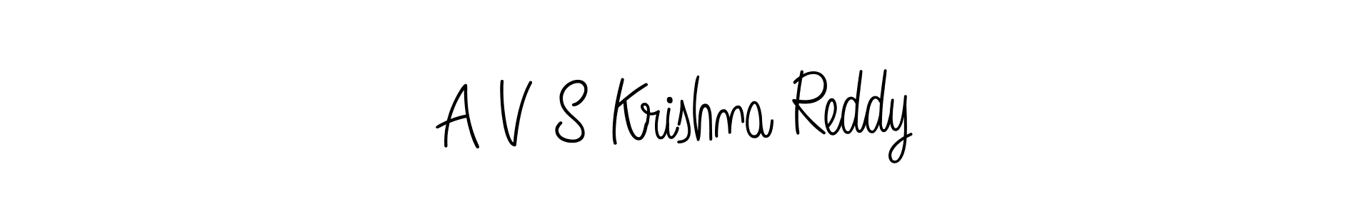 Design your own signature with our free online signature maker. With this signature software, you can create a handwritten (Angelique-Rose-font-FFP) signature for name A V S Krishna Reddy. A V S Krishna Reddy signature style 5 images and pictures png