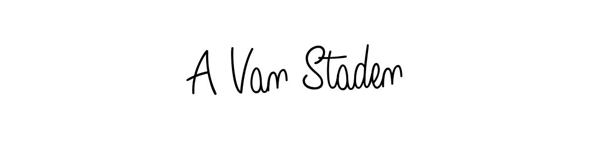Use a signature maker to create a handwritten signature online. With this signature software, you can design (Angelique-Rose-font-FFP) your own signature for name A Van Staden. A Van Staden signature style 5 images and pictures png