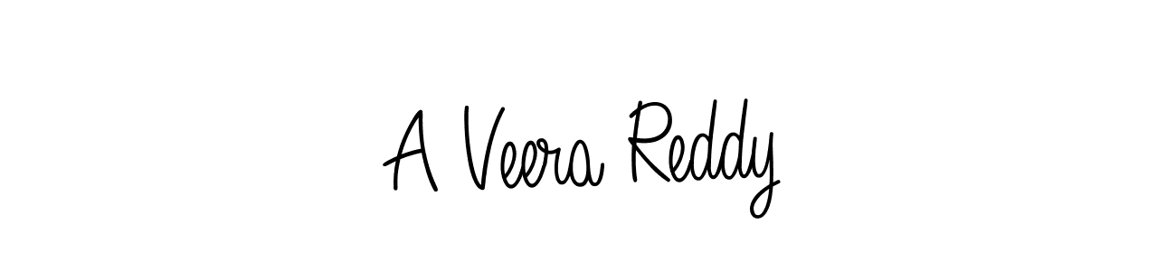 Design your own signature with our free online signature maker. With this signature software, you can create a handwritten (Angelique-Rose-font-FFP) signature for name A Veera Reddy. A Veera Reddy signature style 5 images and pictures png