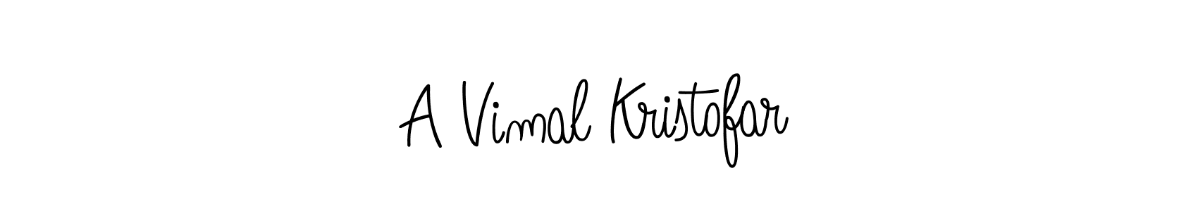 This is the best signature style for the A Vimal Kristofar name. Also you like these signature font (Angelique-Rose-font-FFP). Mix name signature. A Vimal Kristofar signature style 5 images and pictures png