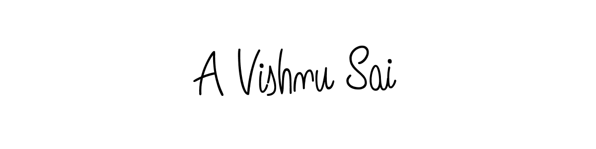 How to make A Vishnu Sai signature? Angelique-Rose-font-FFP is a professional autograph style. Create handwritten signature for A Vishnu Sai name. A Vishnu Sai signature style 5 images and pictures png