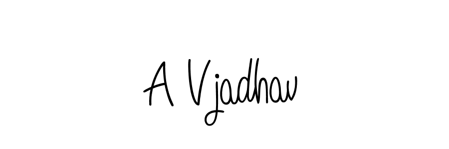 You should practise on your own different ways (Angelique-Rose-font-FFP) to write your name (A Vjadhav) in signature. don't let someone else do it for you. A Vjadhav signature style 5 images and pictures png