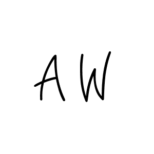 This is the best signature style for the A W name. Also you like these signature font (Angelique-Rose-font-FFP). Mix name signature. A W signature style 5 images and pictures png