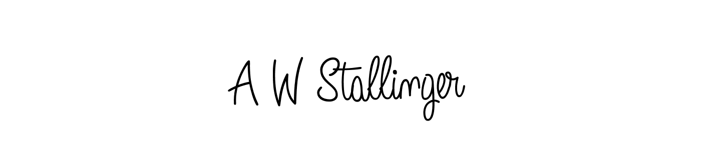 Design your own signature with our free online signature maker. With this signature software, you can create a handwritten (Angelique-Rose-font-FFP) signature for name A W Stallinger. A W Stallinger signature style 5 images and pictures png