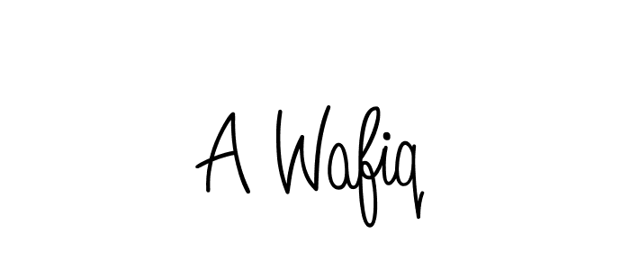 How to make A Wafiq signature? Angelique-Rose-font-FFP is a professional autograph style. Create handwritten signature for A Wafiq name. A Wafiq signature style 5 images and pictures png