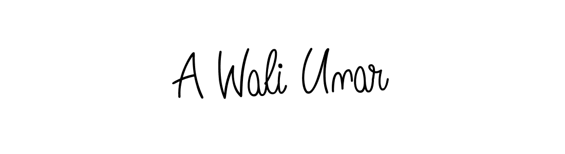 Create a beautiful signature design for name A Wali Unar. With this signature (Angelique-Rose-font-FFP) fonts, you can make a handwritten signature for free. A Wali Unar signature style 5 images and pictures png