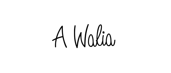 A Walia stylish signature style. Best Handwritten Sign (Angelique-Rose-font-FFP) for my name. Handwritten Signature Collection Ideas for my name A Walia. A Walia signature style 5 images and pictures png