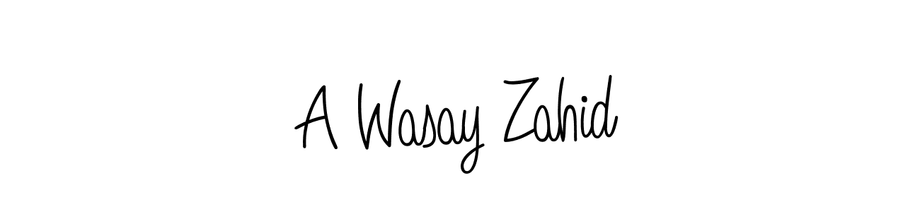 Also You can easily find your signature by using the search form. We will create A Wasay Zahid name handwritten signature images for you free of cost using Angelique-Rose-font-FFP sign style. A Wasay Zahid signature style 5 images and pictures png
