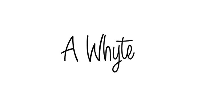 Create a beautiful signature design for name A Whyte. With this signature (Angelique-Rose-font-FFP) fonts, you can make a handwritten signature for free. A Whyte signature style 5 images and pictures png