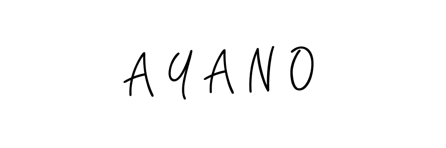 You should practise on your own different ways (Angelique-Rose-font-FFP) to write your name (A Y A N O) in signature. don't let someone else do it for you. A Y A N O signature style 5 images and pictures png