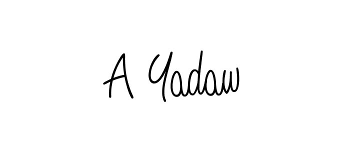 The best way (Angelique-Rose-font-FFP) to make a short signature is to pick only two or three words in your name. The name A Yadaw include a total of six letters. For converting this name. A Yadaw signature style 5 images and pictures png