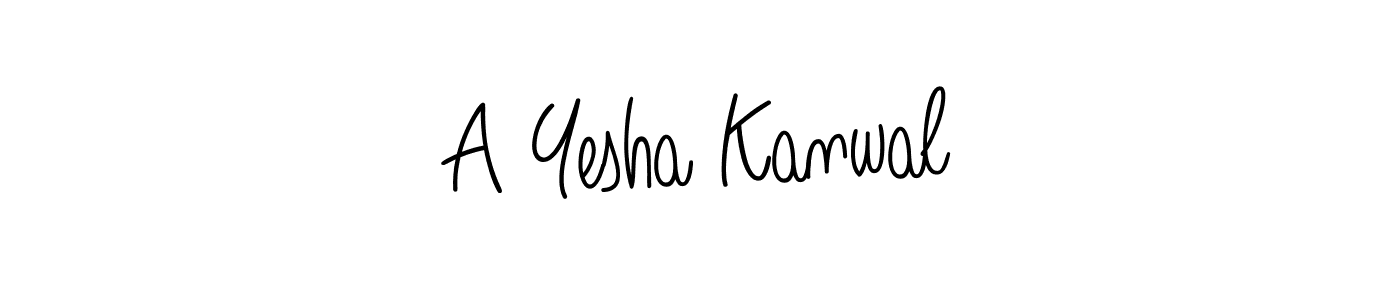 Best and Professional Signature Style for A Yesha Kanwal. Angelique-Rose-font-FFP Best Signature Style Collection. A Yesha Kanwal signature style 5 images and pictures png