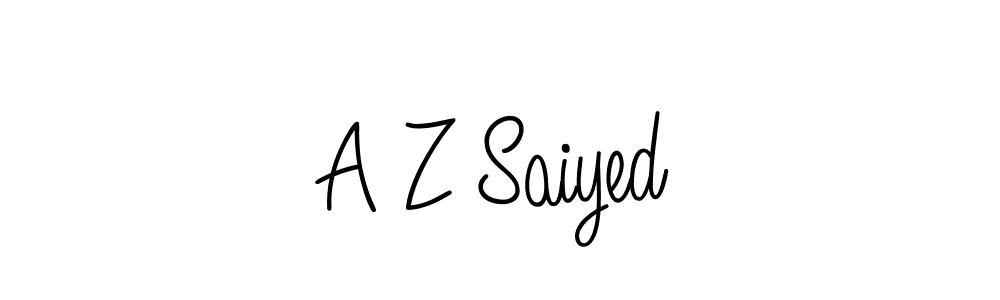 Design your own signature with our free online signature maker. With this signature software, you can create a handwritten (Angelique-Rose-font-FFP) signature for name A Z Saiyed. A Z Saiyed signature style 5 images and pictures png
