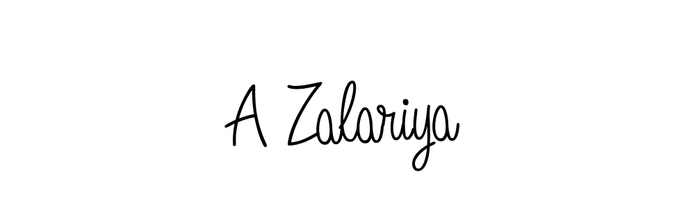 Create a beautiful signature design for name A Zalariya. With this signature (Angelique-Rose-font-FFP) fonts, you can make a handwritten signature for free. A Zalariya signature style 5 images and pictures png