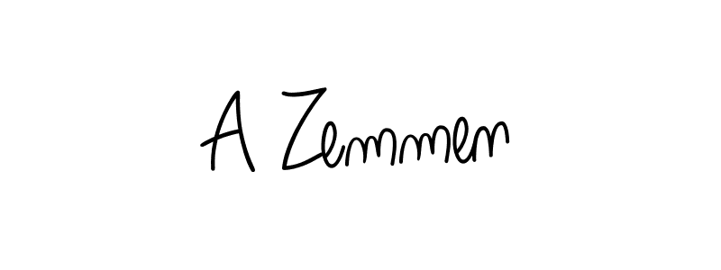 Create a beautiful signature design for name A Zemmen. With this signature (Angelique-Rose-font-FFP) fonts, you can make a handwritten signature for free. A Zemmen signature style 5 images and pictures png