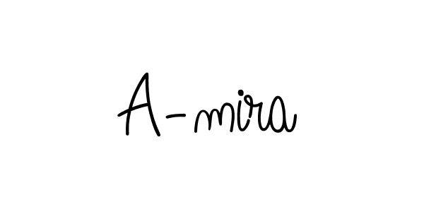 You should practise on your own different ways (Angelique-Rose-font-FFP) to write your name (A-mira) in signature. don't let someone else do it for you. A-mira signature style 5 images and pictures png