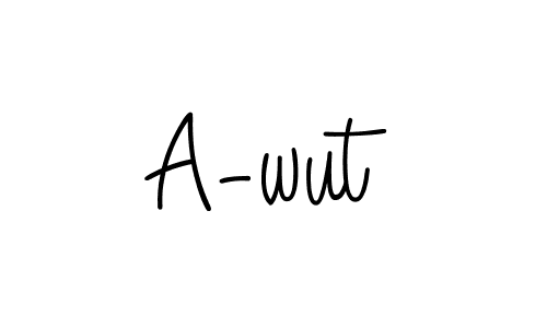 Use a signature maker to create a handwritten signature online. With this signature software, you can design (Angelique-Rose-font-FFP) your own signature for name A-wut. A-wut signature style 5 images and pictures png