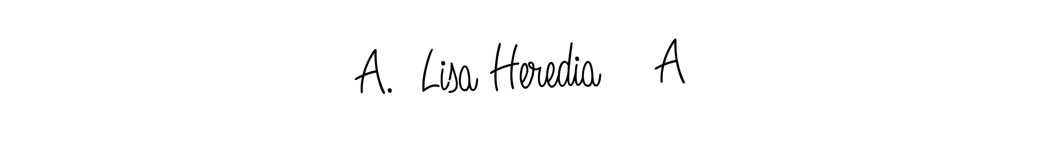 Design your own signature with our free online signature maker. With this signature software, you can create a handwritten (Angelique-Rose-font-FFP) signature for name A.  Lisa Heredia    A. A.  Lisa Heredia    A signature style 5 images and pictures png